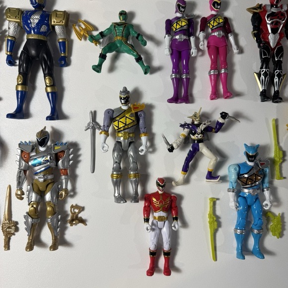 Vintage 90s Y2K Power Rangers Action Figures Lot w/ Accessories 20+ Pcs - Picture 13 of 16
